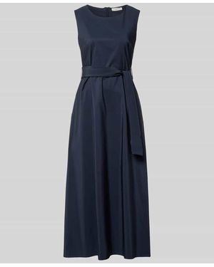 Weekend by Maxmara A-Linie Abendkleid mit Baumwoll-Anteil Modell 'GENTILE' - Blau