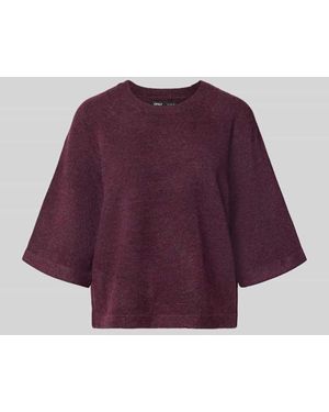ONLY Regular Fit Pullover mit 3/4-Ärmeln Modell 'SIMONI' - Lila