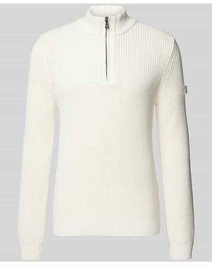 Joop! Strickpullover Mit Troyer-Kragen - Natur