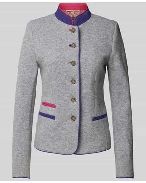 White Label Taillierter Blazer Mit Stehkragen - Grau