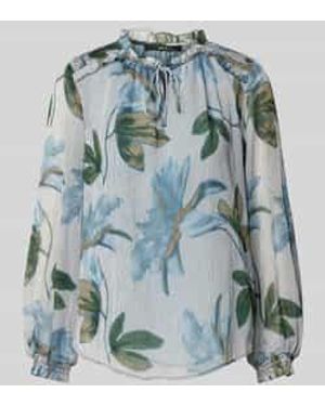 Zero Blouseshirt Met Druppelvormige Hals - Blauw