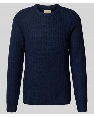 Blend Strickpullover mit Rundhalsausschnitt Modell 'DEXTER' - Blau
