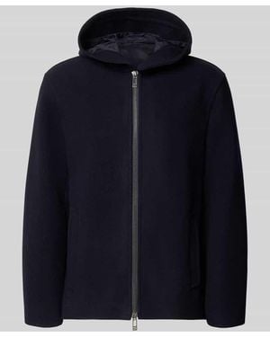 ARMANI EXCHANGE Regular Fit Jacke aus Schurwoll-Mix - Blau