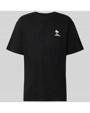 Only & Sons Oversized T-Shirt aus reiner Baumwolle Modell 'PEANUTS' - Schwarz