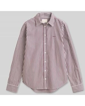 GANT Regular Fit Hemdbluse mit Logo-Stitching - Pink