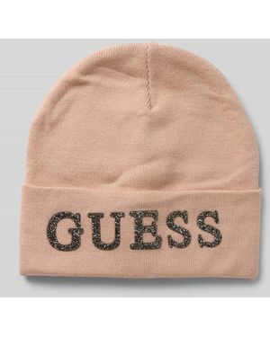 Guess Beanie aus Viskose-Mix - Natur