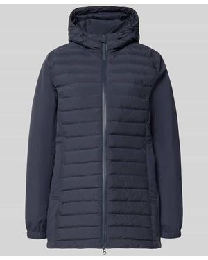 Camel Active Steppmantel mit Zweiwege-Reißverschluss - Blau