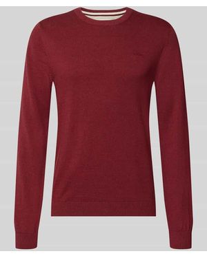 S.oliver Regular Fit Pillover aus reiner Baumwolle - Rot