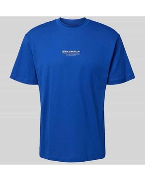 Tom Tailor Relaxed Fit T-Shirt aus reiner Baumwolle - Blau