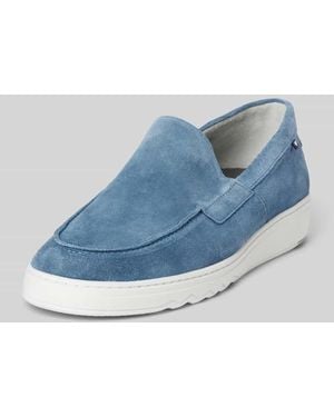 Floris Van Bommel Loafers in Denim-Optik Modell 'De Kupster' - Blau