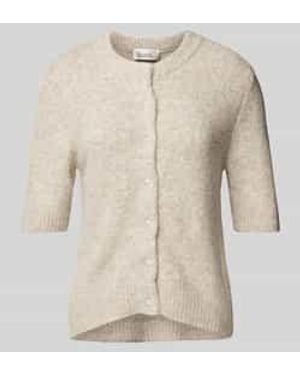 My Essential Wardrobe Cardigan Met 1/2-Mouwen, Model 'Ellie' - Naturel