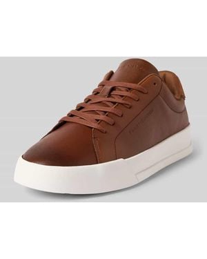 Tommy Hilfiger Low Top Sneaker aus echtem Leder - Braun