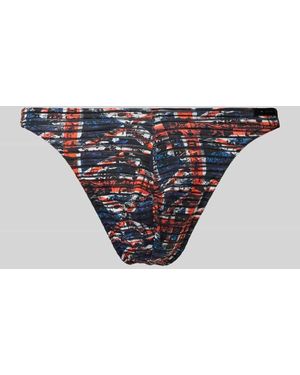 Hom Slim Fit Slip mit Strukturmuster Modell 'Malcom' - Blau