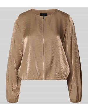 Zero Relaxed Fit Jacke aus Viskose-Mix - Natur