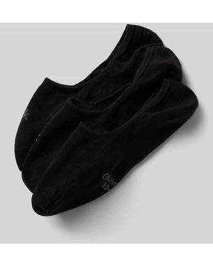 Calvin Klein Füsslinge mit Logo-Stitching Modell 'Footie' im 3er-Pack - Schwarz