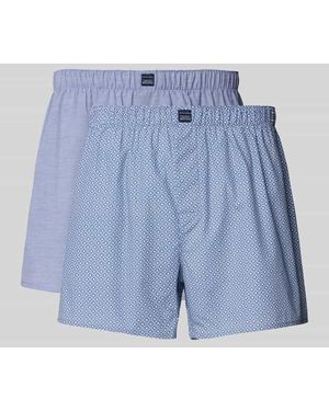 Christian Berg Men Boxershorts mit Label-Patch im 2er-Pack - Blau