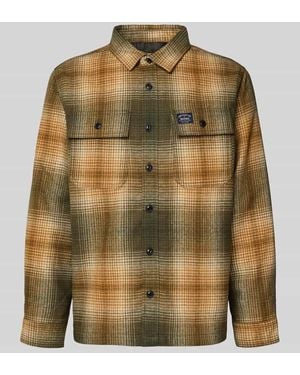 Superdry Hemdjacke mit Kentkragen - Grün