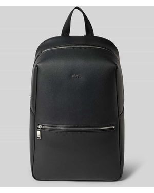 BOSS Rucksack aus echtem Rindsleder Modell 'DAXTER' - Schwarz