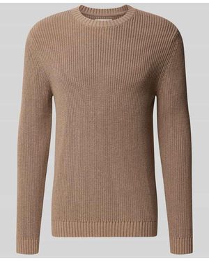 S.oliver Regular Fit Strickpullover aus reiner Baumwolle - Natur