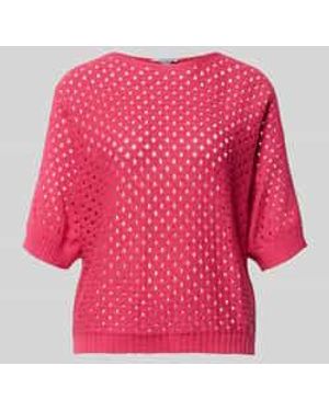 ZABAIONE Gebreid Shirt Met Boothals Model 'Ho44Liday' - Roze