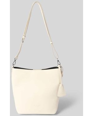 SEIDENFELT Hobo Bag mit Logo-Prägung Modell 'LOHJA' - Natur