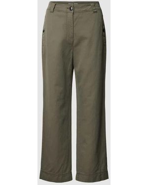 Marc Cain Wide Fit Hose mit Knopfverschluss - Grün