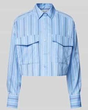 P&C* curated by Veronika Heilbrunner Verkorte Overhemdblouse - Blauw