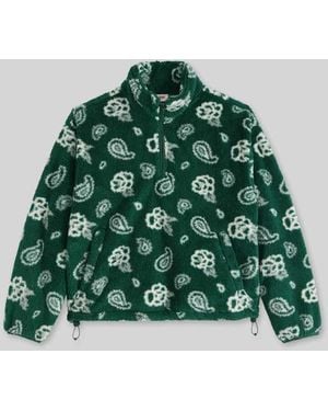 Levi's Relaxed Fit Fleecejacke mit Tunnelzug - Grün