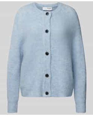 SELECTED Gebreid Jack Met Ronde Hals - Blauw