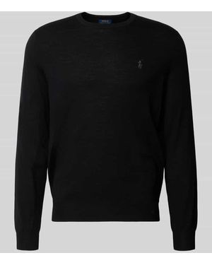 Polo Ralph Lauren Regular Fit Pullover aus reiner Wolle - Schwarz