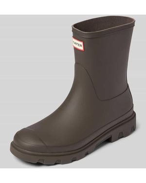 HUNTER Stiefel mit Logo-Detail - Grau