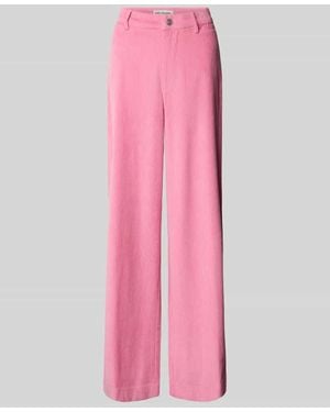 Lolly's Laundry Wide Leg Cordhose mit Eingriff- und Gesäßtaschen Modell 'Florida' - Pink