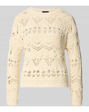 Ouí Strickpullover mit Rundhalsausschnitt - Natur