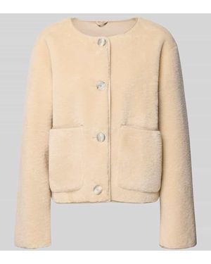 Marella Jacke mit Rundhalsausschnitt Modell 'CECIL' - Natur