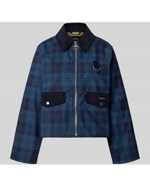 Barbour Regular Fit Bomberjacke / Blouson aus reiner Baumwolle Modell 'BALTON' - Blau