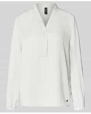Marc Cain Regular Fit Blouse Met V-Hals - Wit