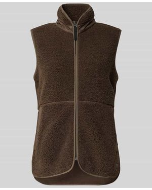 Didriksons Fleeceweste mit Stehkragen Modell 'SIV' - Braun