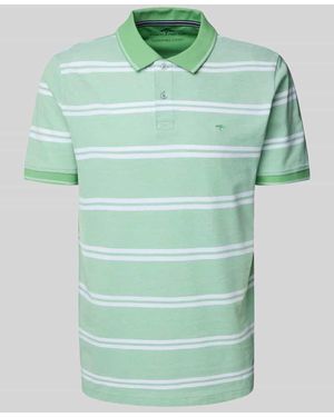 Fynch-Hatton Regular Fit Poloshirt mit Logo-Stitching - Grün