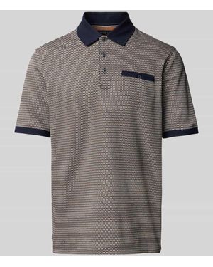 Bugatti Poloshirt mit Label-Detail - Grau