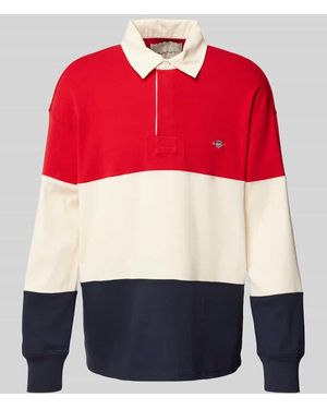 GANT Sweatshirt mit Label-Stitching - Rot