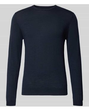 Matíníque Strickpullover mit gerippten Abschlüssen Modell 'Margrate' - Blau