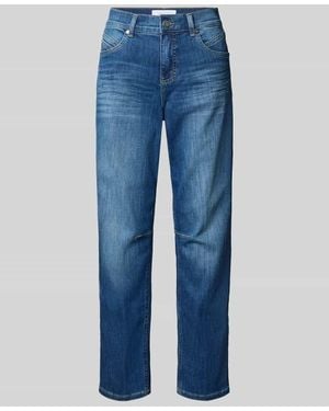 ANGELS Barrel Jeans aus Baumwoll-Mix Modell 'Evy' - Blau