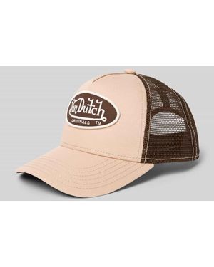 Von Dutch Basecap mit Label-Detail - Natur