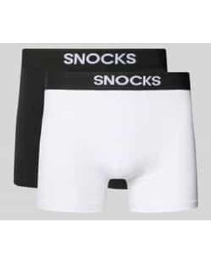 Snocks Trunks Met Logo En Elastische Band - Zwart