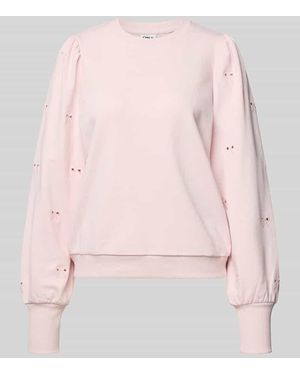 ONLY Regular Fit Sweatshirt aus Baumwoll-Mix Modell 'FEMME' - Pink