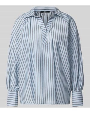Zero Relaxed Fit Bluse aus Viskose-Mix - Blau