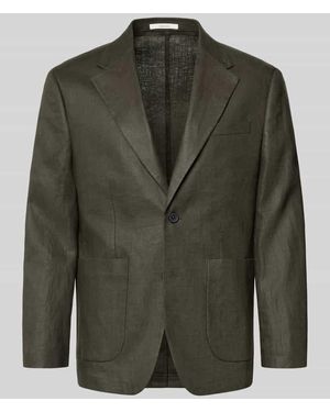 SELECTED Regular Fit Sakko aus reinem Leinen Modell 'BAILEY' - Grün
