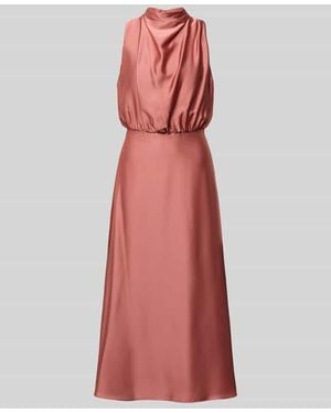 Swing Cocktailkleid mit Stehkragen - Rot