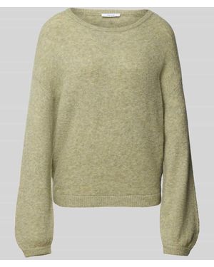 Opus Relaxed Fit Strickpullover mit Mohair-Woll-Anteil Modell 'Pemine' - Grün