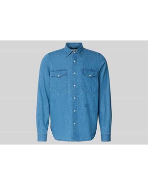 Closed Freizeithemd in Denim-Optik - Blau